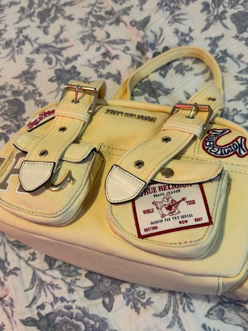 True Religion Multi-Patch Satchel
